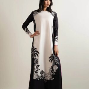 Signature Aura Black & Cream Unstitched Suit