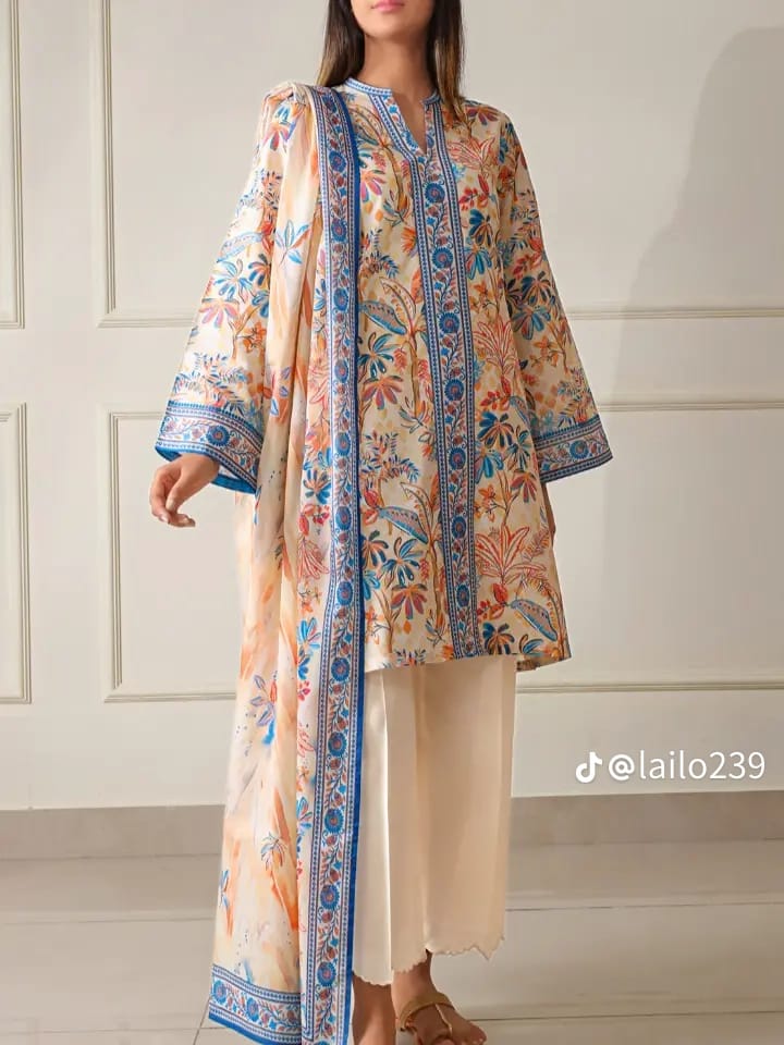 IMG-20251209-WA0167 Peach Ivory Artisan Border Print Unstitched Suit