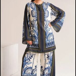 Sapphire Garden Print Unstitched Suit