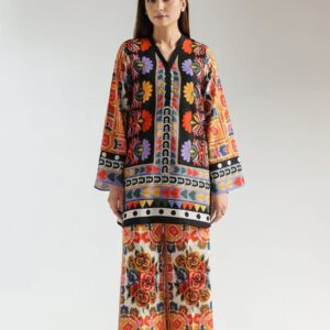 Colorful Boho Floral Design Unstitched Suit