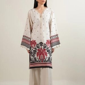 Sophisticated Palm Tree Print Unstitched Suit