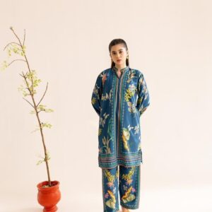 Serene Tropical Floral Unstitched Suit