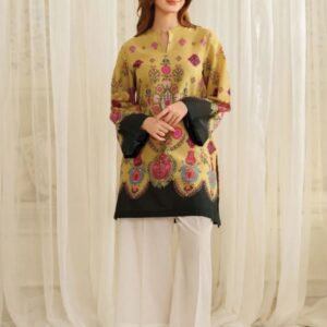 Luxury Olive Nature Printed Unstitched Suit